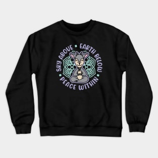 Sky Above Earth Below Peace Within Goat Yoga Cute Crewneck Sweatshirt